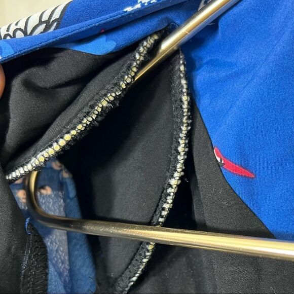 Dollz & Dames Blue Wrap Dress All Over Bird Print Cranes Size Small - Picture 12 of 15